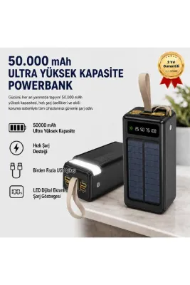 hızlı store Powerbank 50000 mAh Taşınabilir Solar Şarj Cihazı Hızlı Şarj Cihazı