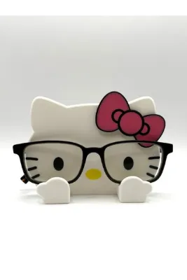 Hello Kitty Temalı 3D Baskı Gözlük Standı Snap Fit Tasarım