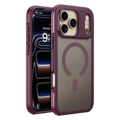 Buff iPhone 18 Pro / 17 Pro MagSafe Air Bumper Kılıf - Dark Cherry