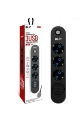 Rose Teknoloji Ftr-01 3 Usb/ 3 Priz Girişli Termal Akım Korumalı Priz
