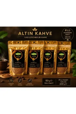 kaykan 4 Adet Kaykan %100 Çözülebilir Altın Kahve