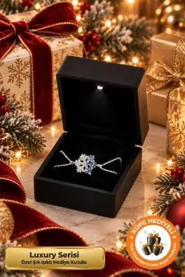 Lucente Jewellery Işıklı Hediye Kutulu 925 Ayar Kar Tanesi Yeni Başlangıçlar Saflık Güzellik ve Zarafetin Simgesi Gümüş Anneye Sevgiliye Eşe Arkadaşa Doğum Günü Yılbaşı Hediyesi 16-19 cm Ayarlanabilir Kadın Bileklik