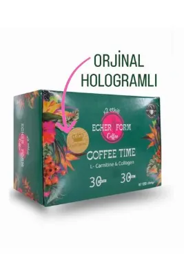 ECHER FORM 2x Etkili Beyaz Paket 30 Lu Kahve (NESCAFE VE FİLTRE KAHVE TADINDA)