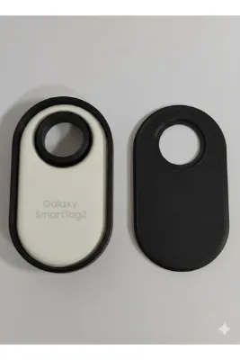 Kanem3D Samsung SmartTag 2 Uyumlu Sert Kapaklı Kılıf Siyah