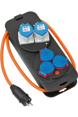 Brennenstuhl Camping Serisi 2xCEE + 3X 230V Soketli Energy İstasyonu H07RN-F 3G2.5 1.5 Metre Kablolu