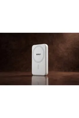 Eima MagSafe Uyumlu Manyetik Kablosuz Powerbank – Beyaz Taşınabilir Şarj Cihazı