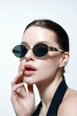 MOONMEE CELİM - Unisex Güneş Gözlüğü Gold UV400 Korumalı