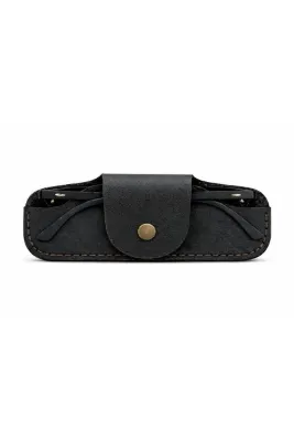 Bakani Leather Hakiki Deri El Yapımı Gözlük Kılıfı, Erkek & Kadın, Çıtçıtlı, Dayanıklı ve Şık Tasarım, Hediyelik