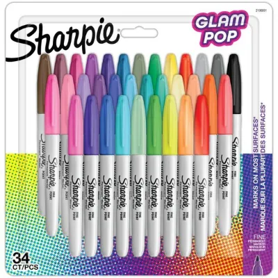 Sharpıe Fine Glam Pop Permanent Markör 34Lü Bls