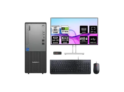 LENOVO ThinkCentre Neo 50T GT1030 4 GB 27" 12UB000HTRP1029 PER4 Bellek Intel Core i7-13700 48 GB RAM 512 GB SSD FreeDOS Masaüstü Bilgisayar