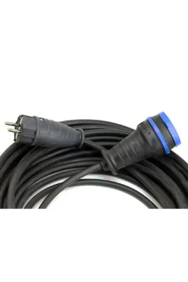 AKDEN kablo Siyah Uzatma Kablosu 3x1,5 mm Ttr Topraklı 35 metre Seyyar Kablo