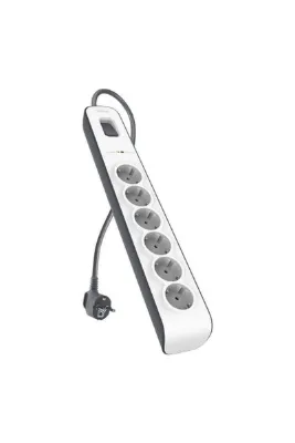 Belkin Akım Korumalı 6'lı Priz 650J, 2M Kablo - Beyaz