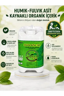 SERRAVİT Humata 12 Humik Fulvik Asit Leonardit Menşeli Organik Sıvı Gübre 5 Litre
