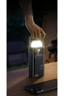 MATECHNO 30.000 mah 22.5w 2xUSB 2xType-C Çıkış Hızlı Şarj Çoklu Kablolu Powerbank Kamp Işık Fener Güç Bankası