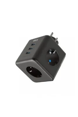 Yellowtech 90°Köşeli Kablosuz Akım Korumalı Termal Çocuk Korumalı 3X Usb 3.0 3 X Priz Girişli 10A 2500W Ofis Ev