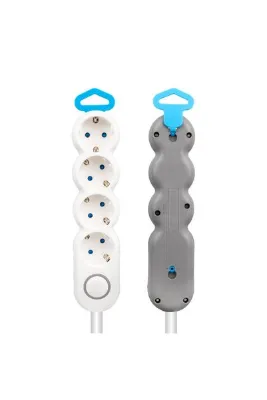 nelerbulurum YÜKSEK KALİTELİ 4'LÜ 1.5 METRE BAKIR KABLOLU AKIM KORUMALI VE ÇOCUK KORUMALI 16 AMPER-3680 WATT PRİZ