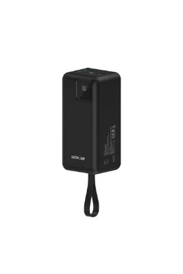 Green Lion Power Tank 50000mAh Power Bank, PD 22.5W Hızlı Şarj, Dahili 3 Kablolu, 4 Portlu, LED Ekranlı