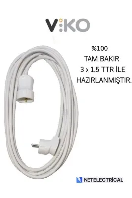VİKO Topraklı Uzatma Seyyar Kablosu 5 Metre
