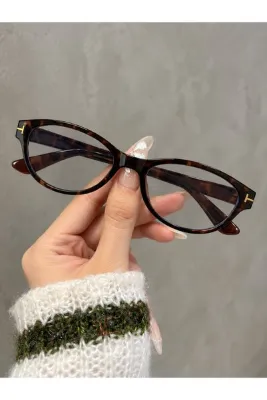 PİYESBOUTİQUE Vela Cat Eye Kemik Şeffaf Kadın Erkek Unisex Blue Block Mavi Işık Korumalı Ekran Gözlüğü Gözlük