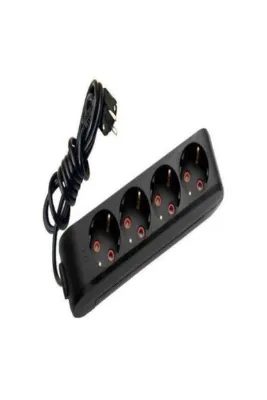 VİKO Multi-let Siyah 4lü Priz Kablolu Ç.k 2mt