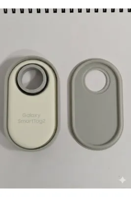 Kanem3D Samsung SmartTag 2 Uyumlu Sert Kapaklı Kılıf Gri