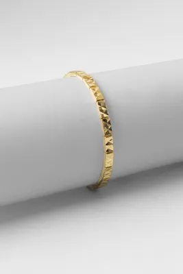 So CHIC... Nefertiti 18 Ayar Sarı Altın Kaplama 19 Cm Gümüş Bileklik