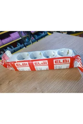 Elbi Myra 4'lü Klemensli Çocuk Korumalı Topraklı Grup Priz