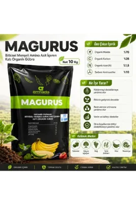 ARMADA TARIM Magurus 10 Kg Amino Asit Gübresi – %70 Organik Madde %10 Serbest Amino Asit Katı Organik Bitki Besleme