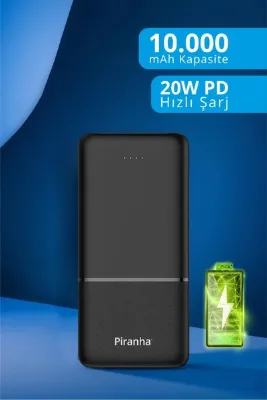 Piranha 9005 Powerbank 10000mah / Type-c - Usb - Micro Usb Girişli / 22.5w Süper Hızlı Şarj
