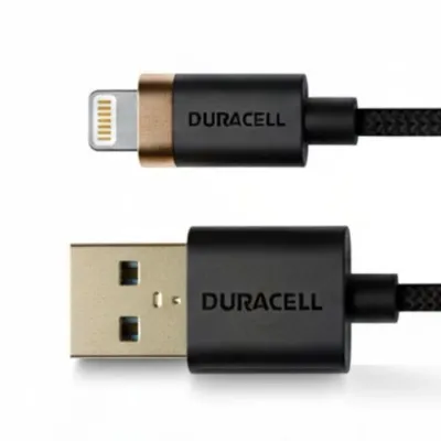 Duracell USB-A to Lightning 1 metre Kevlar Örgülü Hızlı Şarj Kablosu