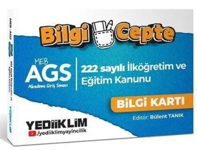 MEB AGS Bilgi Cepte 222 Sayılı İlköğretim ve Eğitim Kanunu Bilgi Kartı Soru - Cevap