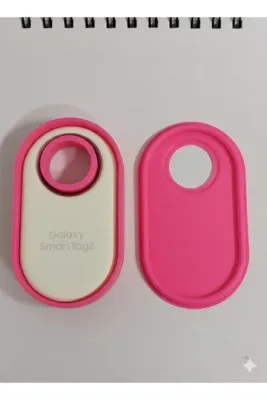 Kanem3D Samsung SmartTag 2 Uyumlu Sert Kapaklı Kılıf Pembe