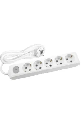 VİKO Mülti-let 5'li Anahtarlı Topraklı Kablolu Çocuk K. Grup Priz 3 Metre Beyaz 90117503