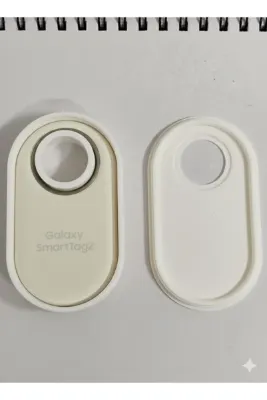 Kanem3D Samsung SmartTag 2 Uyumlu Sert Kapaklı Kılıf Beyaz