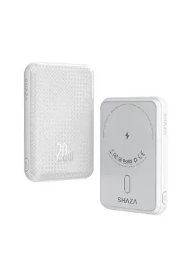 Shaza 20W 5000 mAH Megsafe Hızlı Şarj Beyaz Powerbank