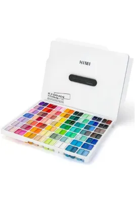 HIMI Twin Cup Gouache Set Guaj Boya Seti 112 Renk x 12 gr. (White Case)