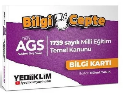 MEB AGS Bilgi Cepte 1739 Sayılı Milli Eğitim Temel Kanunu Bilgi Kartı Soru - Cevap