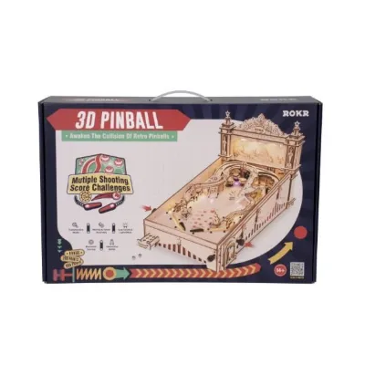 Rokr 3D pinball machin Hareketli Sesli Işıklı 3D Yapboz EG01