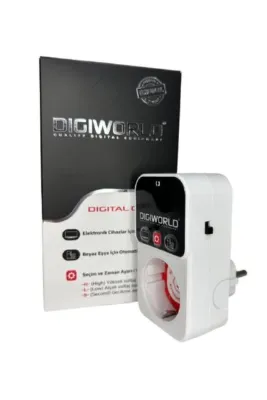DİGİWORLD Digital Voltaj Ayarlı Priz Tekli