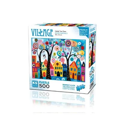 Ks Games Puzzle 500 Parça Candy Tree Town