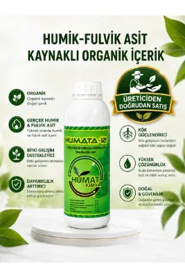 SERRAVİT Humata 12 Humik Fulvik Asit Saksı Bitkileri İçin Organik Sıvı Gübre 1 Litre