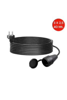 SGS 3x2,5 mm² 40 Metre Uzatma Kablo Tekli Dişi Priz – Elektrikli Çim Biçme Makinesi İçin