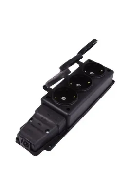 Tek-İş Kauçuk 1x16a Monofaze 3’lü Grup Priz Çoklu Priz