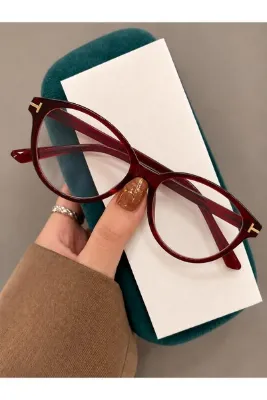 LOOKUP NEW 52 Ekartman Cat Eye Kedi Göz Kemik Şeffaf Kadın Erkek Unisex Optik Çerçeve Gözlük Cam Değişimi