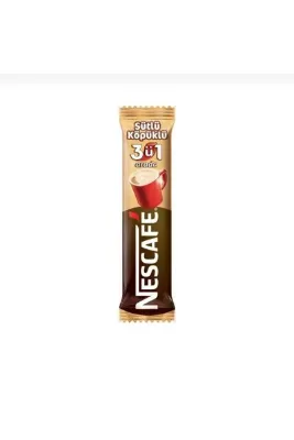 Nescafé 3'ü 1 Arada Sütlü Köpüklü 48’li x 2 Koli – Toplam 96 Adet Çubuk Kahve