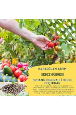 karaoğlan tarım Sebze Coşturan Gübre Organik Sebze Gübresi Her Sebzeye Uygun 5 Kg