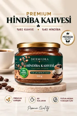 Dermiora Hindiba Kahvesi Yumuşak İçim Kafeinsiz Detox Kahve 1 Aylık - (60 kullanım) Cam Kavanoz