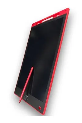 Pemendo 12" Büyük Boy, Dijital Kalemli, Çizim Yazı Tahtası, Çocuk Çizim Tablet, 12 Inç Ekran, Kırmızı