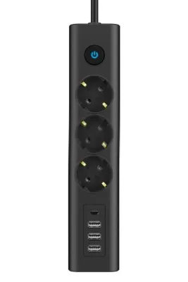 EksikSepeti Fulltech 3 Lü Usb Akım Kordonlu Priz Ftr-13