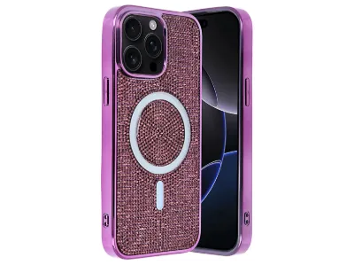 NEWFACE iPhone 12 Pro Uyumlu Helen Magsafe Kapak Telefon Kılıfı Derin Mor